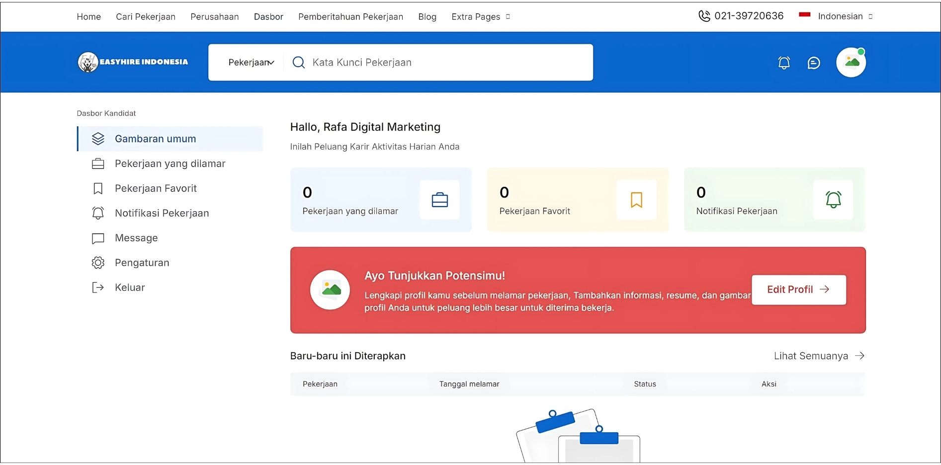 Cara Membuat akun Baru di Easyhire